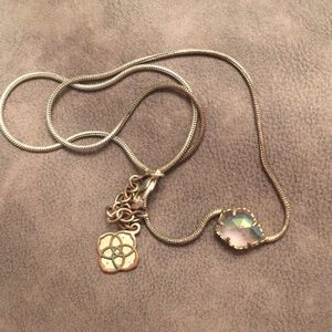 kendra scott clear pendant necklace